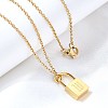 304 Stainless Steel Rolo Chain Pendant Necklaces NJEW-S444-01G-23-1