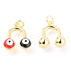 Brass Enamel Pendants KK-Y001-01A-G-2