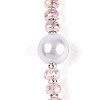 Acrylic & Glass & ABS Plastic Pearl & Alloy & Polymer Clay Pave Rhinestone Beads Strands MAK-T011-08C-2