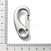 304 Stainless Steel Push Gate Snap Keychain Clasp Findings STAS-B082-04A-P-4
