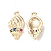 Brass Micro Pave Cubic Zirconia Pendants LS-KK-I702-05G-1