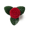 Flocking Plastic Rose Finger Ring Boxes LS-CON-C015-01A-2