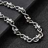 304 Stainless Steel Infinity Link Chain Bracelets for Women BJEW-K226-14B-P-3