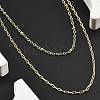 Brass Double Layer Necklaces NJEW-D302-51G-1