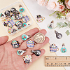 24Pcs 6 Styles Printed Alloy Pendants Sets FIND-AR0005-88-3