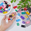 64Pcs 25 Style Rectangle Shape Plastic Buckle Clasps FIND-DC0004-63-3