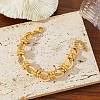 304 Stainless Steel Oval Link Chain Bracelets for Women BJEW-C104-01C-G-1