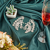 1Pair Brass Rhinestone Wedding Dress Decoration Accessories FIND-GF0006-54-4