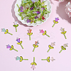 60Pcs Glass Pendants PALLOY-BM00032-7