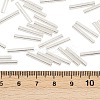 Silver Lined Transparent Glass Bugle Beads SEED-R028-2x15-B02-4