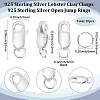 3Pcs 925 Sterling Silver Lobster Claw Clasps STER-SC0001-72-2