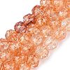 Crackle Transparent Glass Beads Strands GLAA-N063-10mm-10-1
