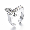 Brass Micro Pave Cubic Zirconia Cuff Rings RJEW-S045-025P-NR-1