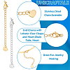 20Pcs 2 Colors 304 Stainless Steel Curb Chain Extender STAS-UN0060-86-5