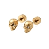 304 Stainless Steel Skull Stud Earrings LS-EJEW-C166-01G-4