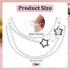 Acrylic Star Charm Iron Chain Bag Decorative Chains HJEW-OC00301-5