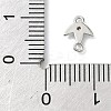 Brass Pave Cubic Zirconia Fish Connector Charms KK-G548-17P-4