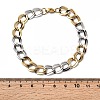 304 Stainless Steel Cuban Link Chain Bracelets for Women LS-BJEW-D377-01C-5