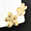 304 Stainless Steel Flower Stud Earrings EJEW-P312-03B-G-2