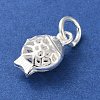 925 Sterling Silver Hollow Fish Charms with Jump Rings LS-STER-E071-01S-03-2