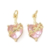 Brass Micro Pave Cubic Zirconia Pendants KK-F930-21G-1