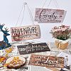 Natural Wood Hanging Wall Decorations for Front Door Home Decoration AJEW-FG0001-26-7