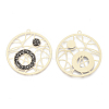 Brass Rhinestone Pendants KK-N215-02G-2