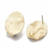 Smooth Surface Alloy Stud Earring Findings X-PALLOY-T064-35MG-2