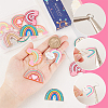 SUNNYCLUE 16Pcs 8 Styles Rainbow Acrylic Charm Dangle Earring Making Kits DIY-SC0021-37-3
