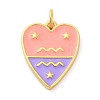 Brass Enamel Pendants KK-Z077-01G-08-1
