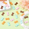 40Pcs 4 Colors Opaque Resin Pendants RESI-CJ0002-29-5
