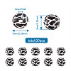 Printed Natural Wooden Beads WOOD-TA0001-57-9