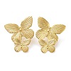 304 Stainless Steel Butterfly Stud Earrings EJEW-Z032-01G-1