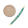 8Pcs 8 Colors Glass Faceted Rondelle Beaded Connector Charms PALLOY-JF04761-4