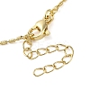 Brass Cubic Zirconia Flat Round Cross Pendant Necklaces NJEW-R100-02G-3