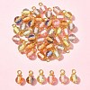 40Pcs Gradient Color Resin Pendants PALLOY-FS00029-7