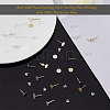 12Pcs 2 Colors 925 Sterling Silver Flat Pad Stud Earring Findings STER-DC0001-62B-4