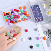96Pcs 12 Colors Food Grade Eco-Friendly Silicone Abacus Beads SIL-SC0001-87C-3
