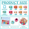 48G 8 Colors Opaque Acrylic Beads OACR-TA0003-51-3