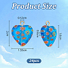24Pcs Millefiori Glass Pendants PALLOY-PH01827-4