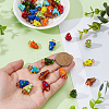 48Pcs 8 Colors Handmade Lampwork Bumpy Beads LAMP-PA0001-52-3