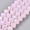 Electroplate Glass Beads Strands EGLA-A044-J8mm-L02-5