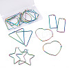 9Pairs 9 Style 304 Stainless Steel Geometric Hoop Earrings STAS-FW0001-21-4