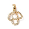 Brass Micro Pave Cubic Zirconia Pendants KK-C140-05A-G-1