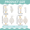 48Pcs 8 Styles Natural Cultured Freshwater Pearl Pendants PALLOY-ME00010-2