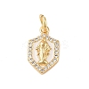 Brass Micro Pave Clear Cubic Zirconia Pendants KK-E111-31E-G-1