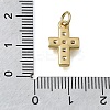 Brass Pave Cubic Zirconia Pendants CU-CBA637A-04G-B-3