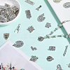 56Pcs 14 Styles Tibetan Style Alloy Pendants TIBE-SC0002-49-RS-7