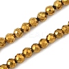Electroplate Synthetic Magnetic Hematite Beads Strands G-A263-B01-02-2