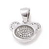 Brass Micro Pave Cubic Zirconia Pendants KK-C012-03P-06-2